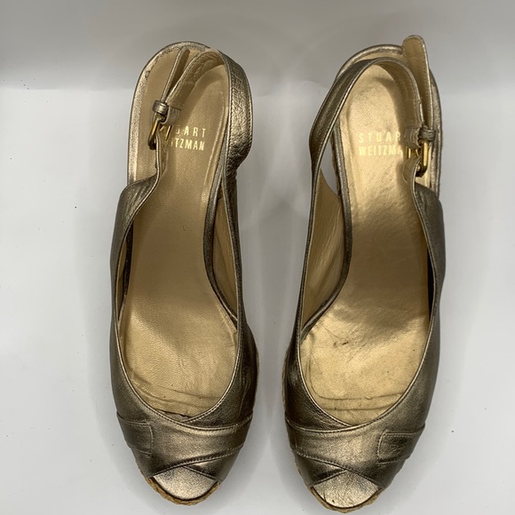 Stuart Weitzman Women’s Espadrille Slingback Wedge Sandals size 7.5 - Picture 3 of 9